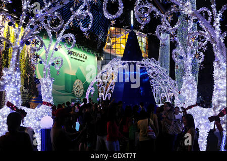 Singapur. 2015. Weihnachtszeit Orchard Road Stockfoto