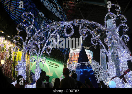 Singapur. 2015. Weihnachtszeit Orchard Road Stockfoto