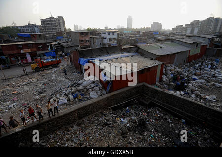 Indien. Mumbai. 2011. Ansicht von Dharavi Stockfoto