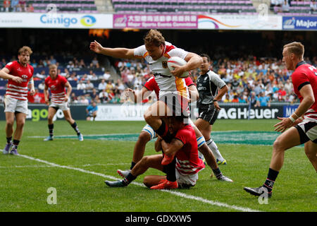 Deutsche Rugby-Nationalmannschaft bei Hong Kong Sevens 2016 Stockfoto