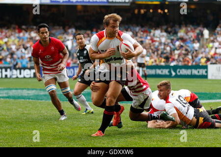 Deutsche Rugby-Nationalmannschaft bei Hong Kong Sevens 2016 Stockfoto