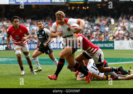 Deutsche Rugby-Nationalmannschaft bei Hong Kong Sevens 2016 Stockfoto