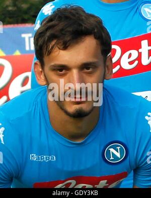 Dimaro, Italien. 18. Juli 2016. Manolo Gabbiadini des SSC Napoli beim Sommer camp Training in Dimaro in der Nähe von Trient. © Ciro De Luca/Pacific Press/Alamy Live-Nachrichten Stockfoto