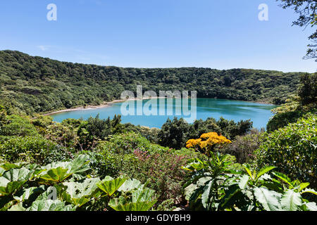 Erhöhte Ansicht des Vulkan Poas, Provinz Alajuela, Costa Rica Stockfoto