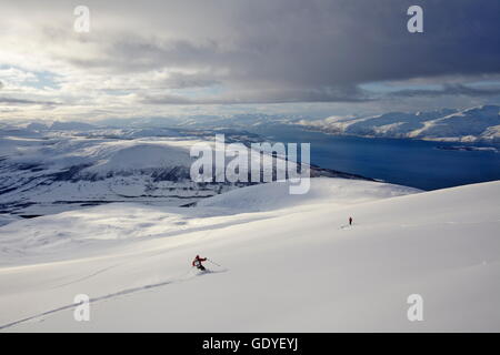 Geographie/Reisen, Norwegen, Skifahren in den Lyngen Alpen, Troms, Additional-Rights - Clearance-Info - Not-Available Stockfoto