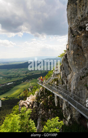 Naturpark Hohe Wand: "steinigen Weg" in der hohen Wand beim Kohlröserlhaus, Österreich, Niederösterreich, Niederösterreich, Wiener Alpen Stockfoto