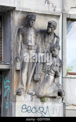 Sozialistische Architektur in Bratislava Stockfoto