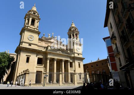 Die Catedral de Santa Maria in der historischen alten Stadt Pamplona Stockfoto