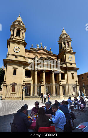 Die Catedral de Santa Maria in der historischen alten Stadt Pamplona, Navarra, Spanien Stockfoto