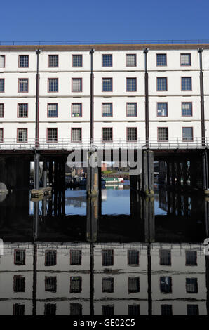 Das Straddle-Lagerhaus, Victoria Quays in Sheffield, England, Großbritannien Stockfoto