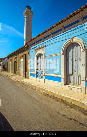 Italien Sizilien Punta Secca - Lungomare Amerigo Vescpucci-Leuchtturm Stockfoto