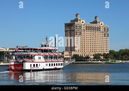 Geographie/Reisen, USA, Georgia, Savannah, Raddampfer, der Additional-Rights - Clearance-Info - Not-Available Stockfoto