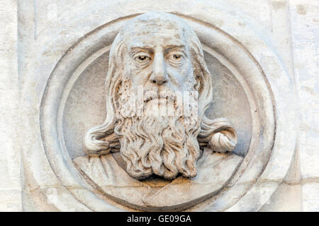 Neo-Gotisches Portal, Klaster Tepla, Abtei, West-Böhmen, Tschechische Republik Stockfoto