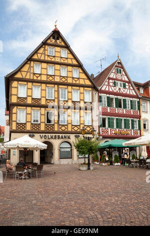 Geographie/Reisen, Deutschland, Baden-Württemberg, Bad Mergentheim, Marktplatz, Fachwerkhäuser, Additional-Rights - Clearance-Info - Not-Available Stockfoto