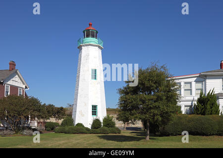 Geographie/Reisen, USA, Virginia, Hampton, alten Punkt Komfort Leuchtturm, gebaut 1802, Außenansicht, Additional-Rights - Clearance-Info - Not-Available Stockfoto