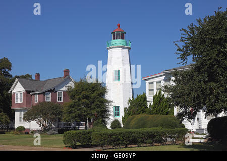 Geographie/Reisen, USA, Virginia, Hampton, alten Punkt Komfort Leuchtturm, gebaut 1802, Außenansicht, Additional-Rights - Clearance-Info - Not-Available Stockfoto