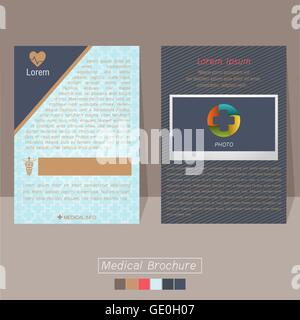 Medizinische Broschüre Design-Vorlage Stock Vektor