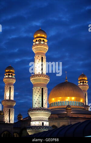 Die Jame Asr Hassanil Bolkiah Moschee in der Stadt Bandar Seri Begawan im Land von Brunei Darussalam auf Borneo in Southea Stockfoto