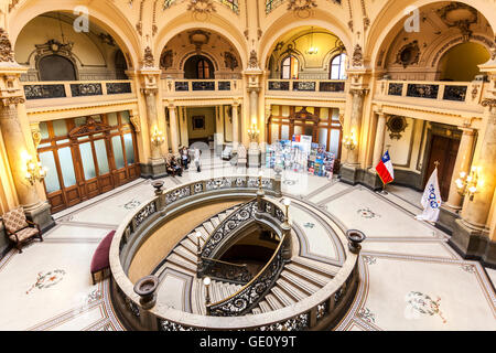 Metropolregion Santiago Büroeinrichtung, Morande Street. Stockfoto