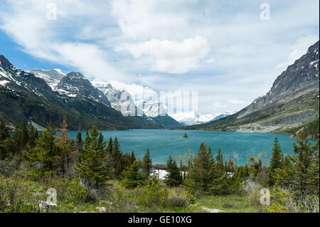 St. Mary Lake im Glacier National Park, Montana Stockfoto