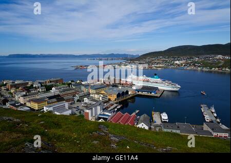 Geographie/Reisen, Norwegen, Hammerfest, Stadtblick, Additional-Rights - Clearance-Info - Not-Available Stockfoto