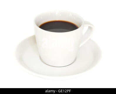 Kaffeetasse mit heißen Cappuccino. Stockfoto