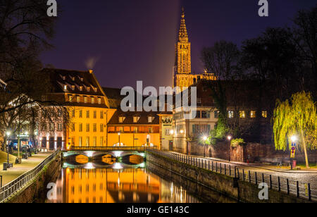 Kanal im Viertel Petite France - Straßburg, Frankreich Stockfoto