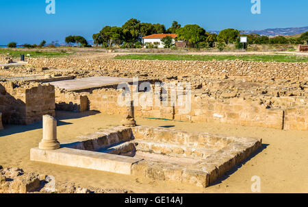 Alte Ruinen in Paphos Archaeological Park - Zypern Stockfoto