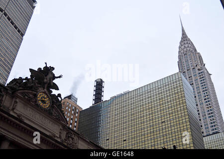 Grand Central Terminal und das Chrysler Building, New York City, New York, USA Stockfoto