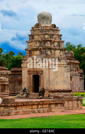 Schöne Aussicht von einem Tempel, Aihole, Karnataka, Indien Stockfoto