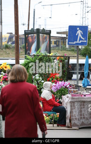 die Riga-Centralmarket in der Stadt Riga in Lettland in der baltischen Region in Europa. Stockfoto