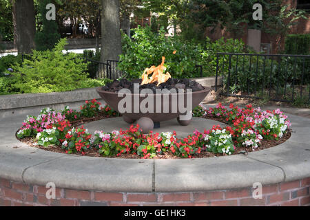 Die ewige Flamme am Memorial Center, Martin Luther King Jr. in Atlanta Georgia Stockfoto