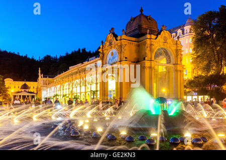 Kolonnade, Marianske Lazne, Tschechische Kurstadt Tschechien Stockfoto