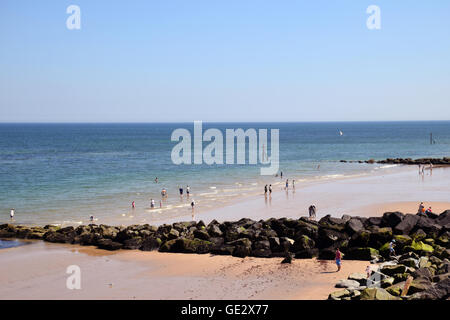 Sheringham, Norfolk, an einem der heißesten Tage im Sommer, Juli 2016, Vereinigten Königreich Stockfoto