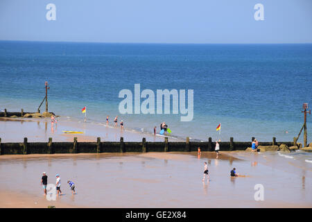 Sheringham, Norfolk, an einem der heißesten Tage im Sommer, Juli 2016, Vereinigten Königreich Stockfoto