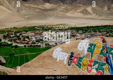 Geographie/Reisen, China, Tibet, Samye Kloster, Außenansicht, Additional-Rights - Clearance-Info - Not-Available Stockfoto