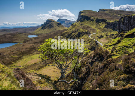 Der Quiraing und Trotternish Ridge auf der Isle Of Skye, Schottland Stockfoto