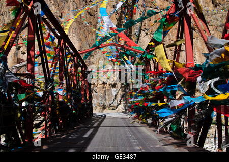 Geographie/Reisen, China, Tibet, Lhasa, Tsurphu Brücke, Additional-Rights - Clearance-Info - Not-Available Stockfoto