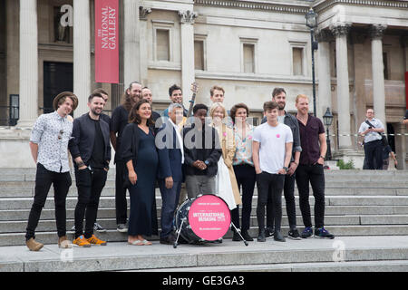 Trafalgar Square, UK. 22. Juli 2016. Der Bürgermeister von London, Sadiq Khan startet internationalen Tag der Straßenmusik auf dem Trafalgar Square... Bildnachweis: Keith Larby/Alamy Live-Nachrichten Stockfoto