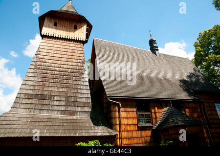 St. Michael Archangel Holzkirche - Binarowa - Polen Stockfoto