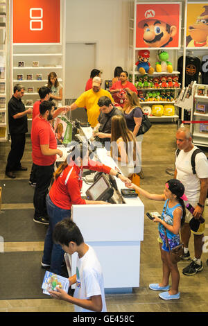 Nintendo New York Store Interieur, Rockefeller Center, NYC, USA Stockfoto