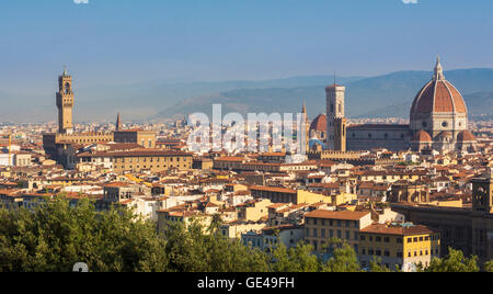 Florenz, Provinz Florenz, Toskana, Italien.  Gesamtansicht, das historische Zentrum der Stadt. Stockfoto