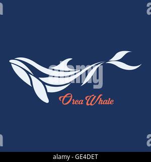 Orca-Wal-Logo-Vektor Stock Vektor