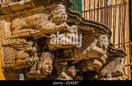 Italien Sizilien Modica Corso Umberto ich Palazzo Cannizzaro Stockfoto