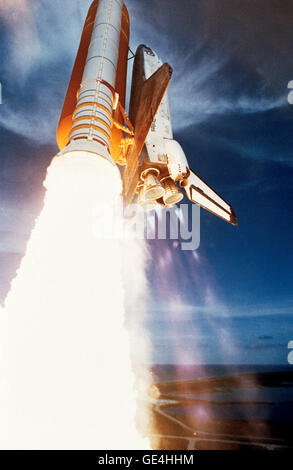 STS-51-F war der 19. Flug des Space Shuttle Challenger der NASA, der am 29. Juli 1985 gestartet wurde. Es war Teil des Space Shuttle-Programms der NASA, das wichtige Experimente durchführte und Satelliten in den Weltraum einsetzte. Stockfoto
