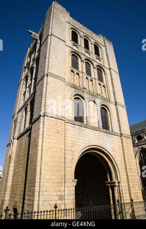 Ein Blick auf die historischen normannischen Turm in Bury St. Edmunds, Suffolk. Stockfoto