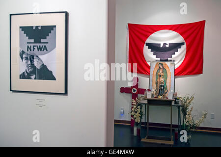 Keene, Kalifornien - das César E. Chávez National Monument ehrt der Gründer der United Farm Workers of America. Stockfoto