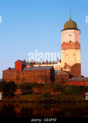 Stadt Wyborg Sperre Sommermorgen Stockfoto