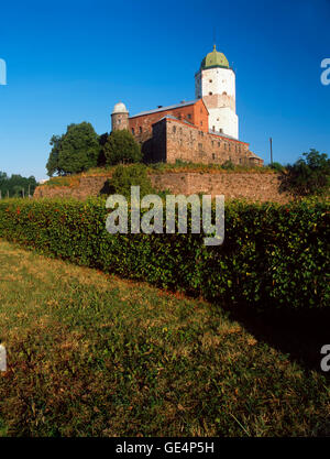 Stadt Wyborg Sperre Sommermorgen Stockfoto