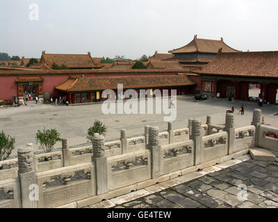 Die Schatz-Halle besteht aus drei kaiserlichen Palästen - die Verbotene Stadt in Peking, China. Stockfoto